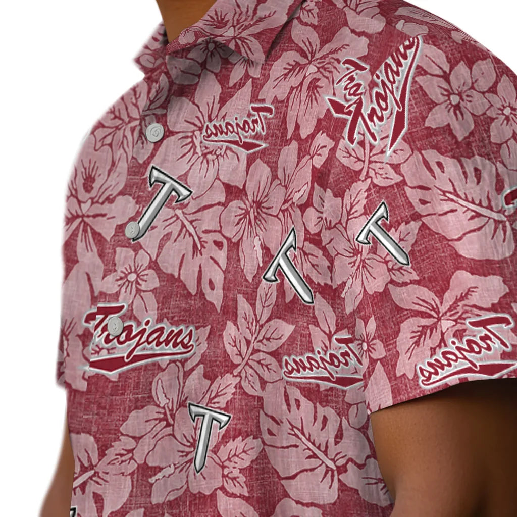 Troy Trojans Hawaiian Shirt - Hibiscus Oasis | Hula Hawaiian Shirts
