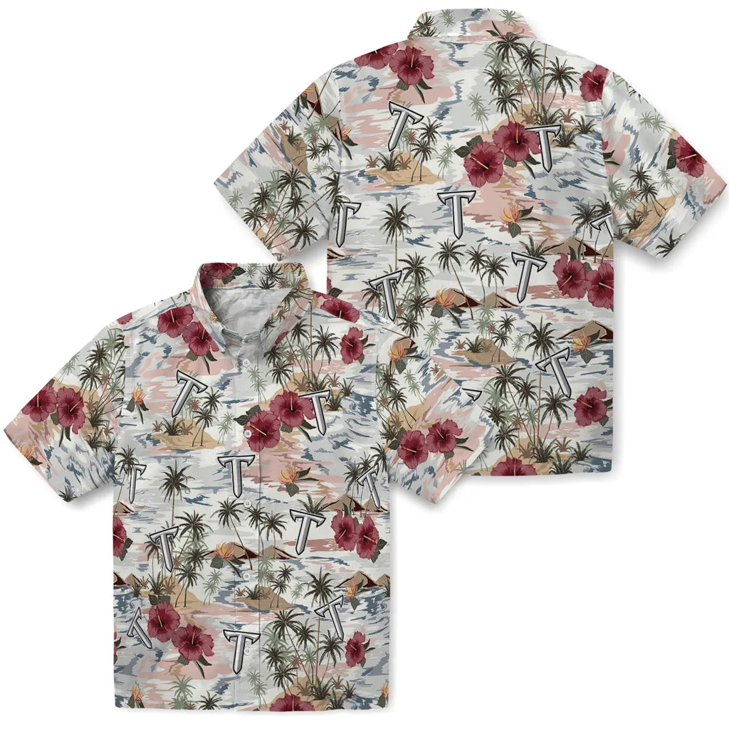 Troy Trojans Hawaiian Shirt - Hibiscus Seaside | Hula Hawaiian Shirts