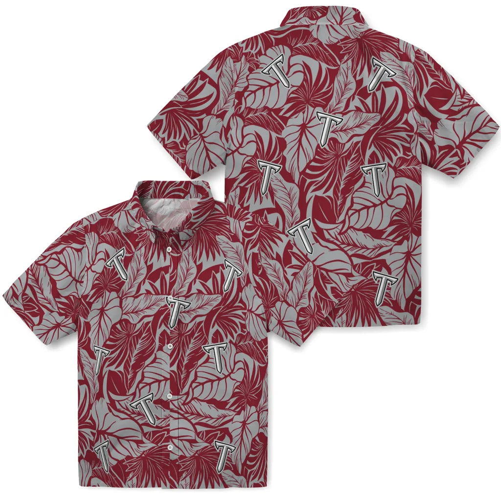 Troy Trojans Hawaiian Shirt - Monstera Layer | Hula Hawaiian Shirts