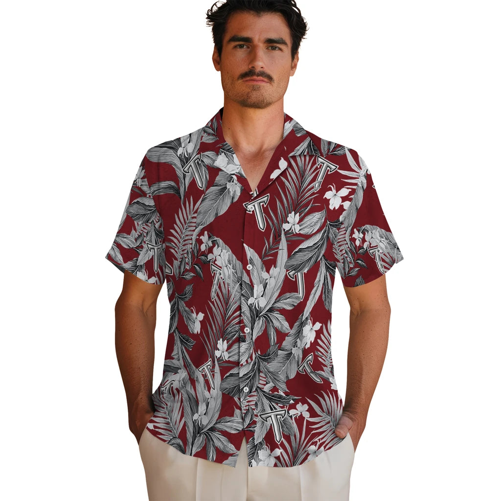 Troy Trojans Hawaiian Shirt - Palm Leaves | Hula Hawaiian Shirts