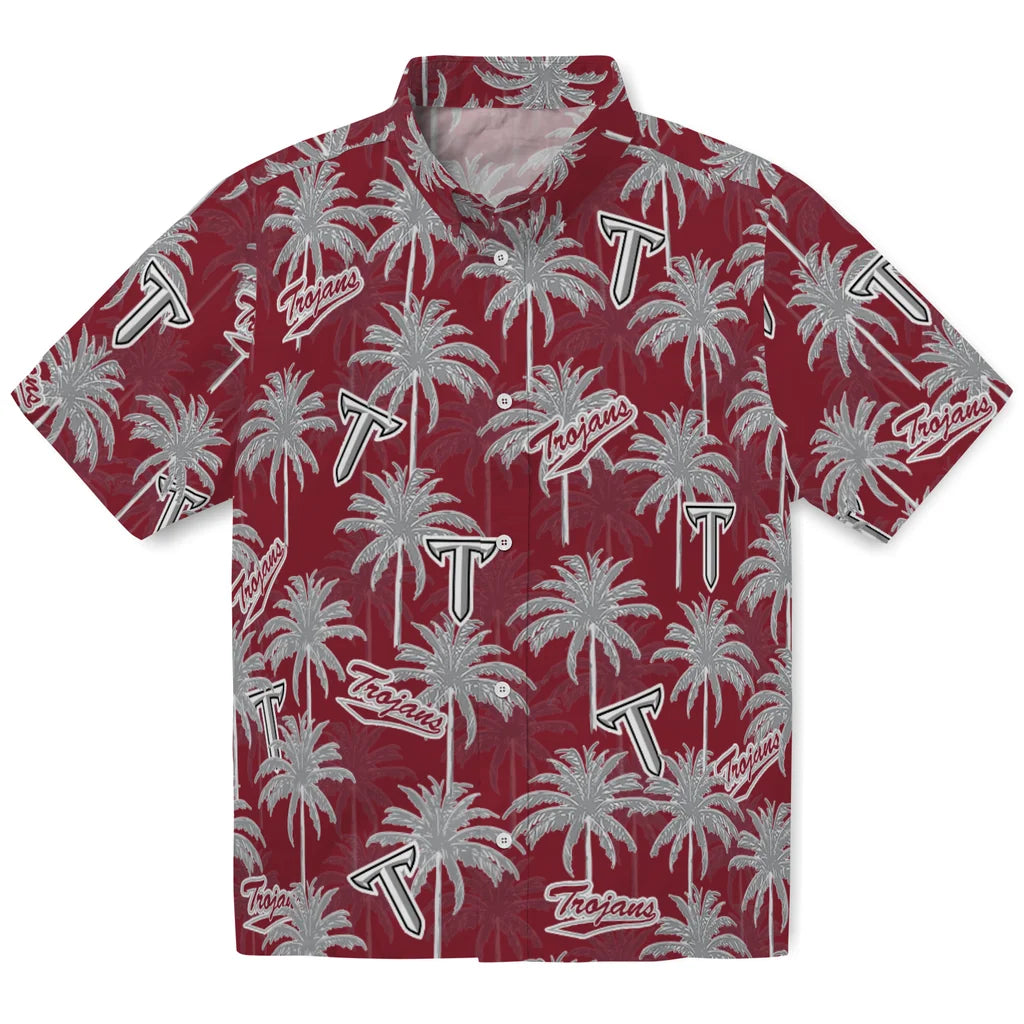 Troy Trojans Hawaiian Shirt - Palm Tree Motif | Hula Hawaiian Shirts