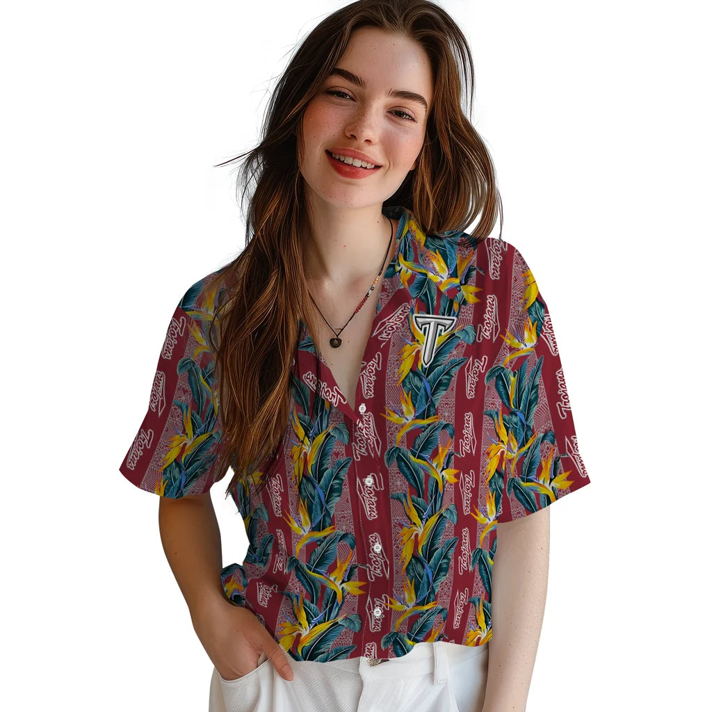 Troy Trojans Hawaiian Shirt - Paradise Vines | Hula Hawaiian Shirts