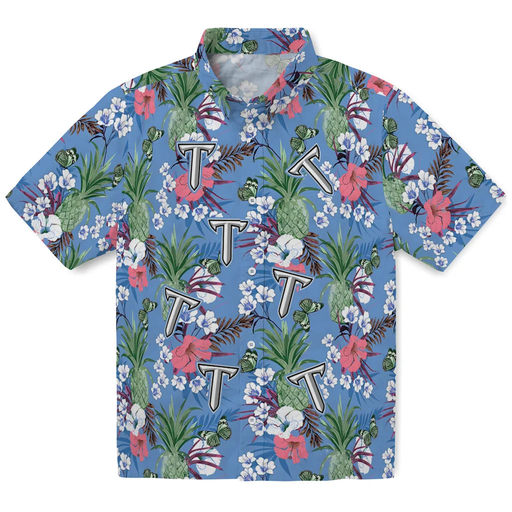 Troy Trojans Hawaiian Shirt - Pineapple Bouquet | Hula Hawaiian Shirts