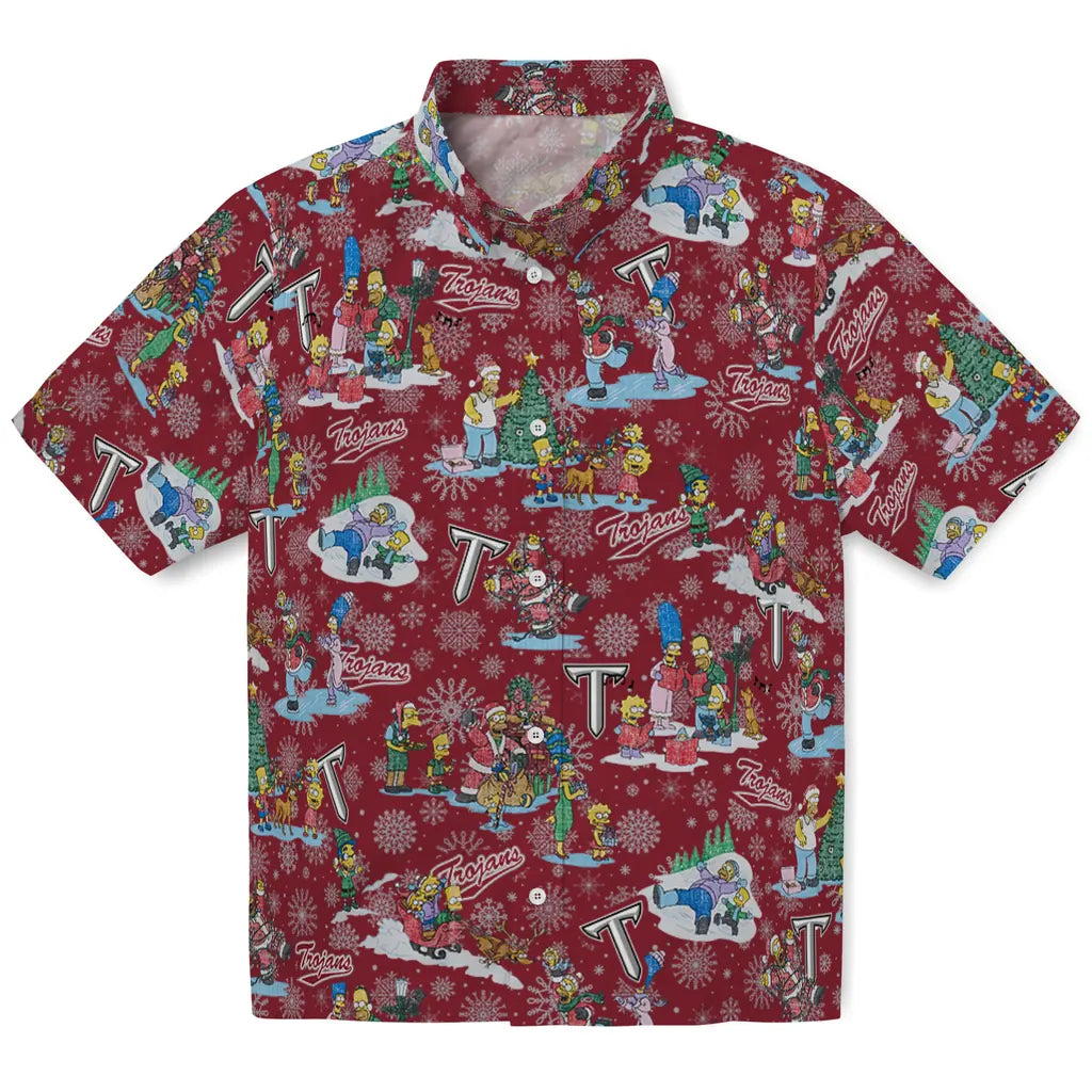 Troy Trojans Hawaiian Shirt - Simpsons Christmas | Hula Hawaiian Shirts