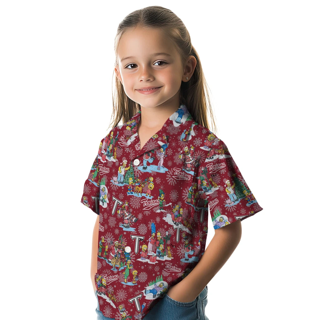 Troy Trojans Hawaiian Shirt - Simpsons Christmas | Hula Hawaiian Shirts