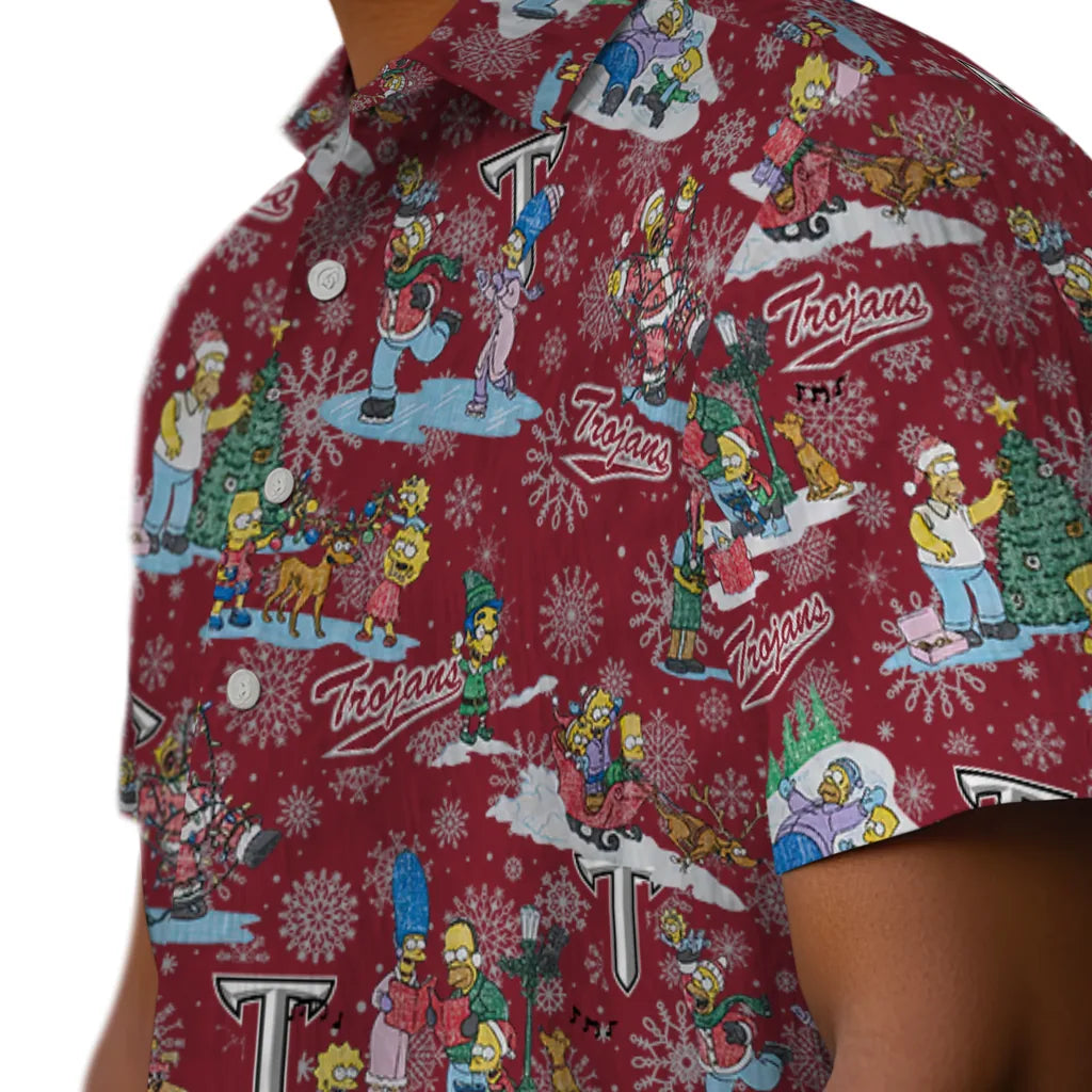 Troy Trojans Hawaiian Shirt - Simpsons Christmas | Hula Hawaiian Shirts