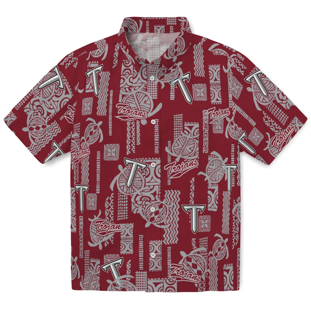 Troy Trojans Hawaiian Shirt - Turtle Lines | Hula Hawaiian Shirts