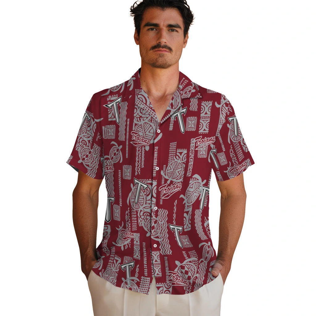 Troy Trojans Hawaiian Shirt - Turtle Lines | Hula Hawaiian Shirts