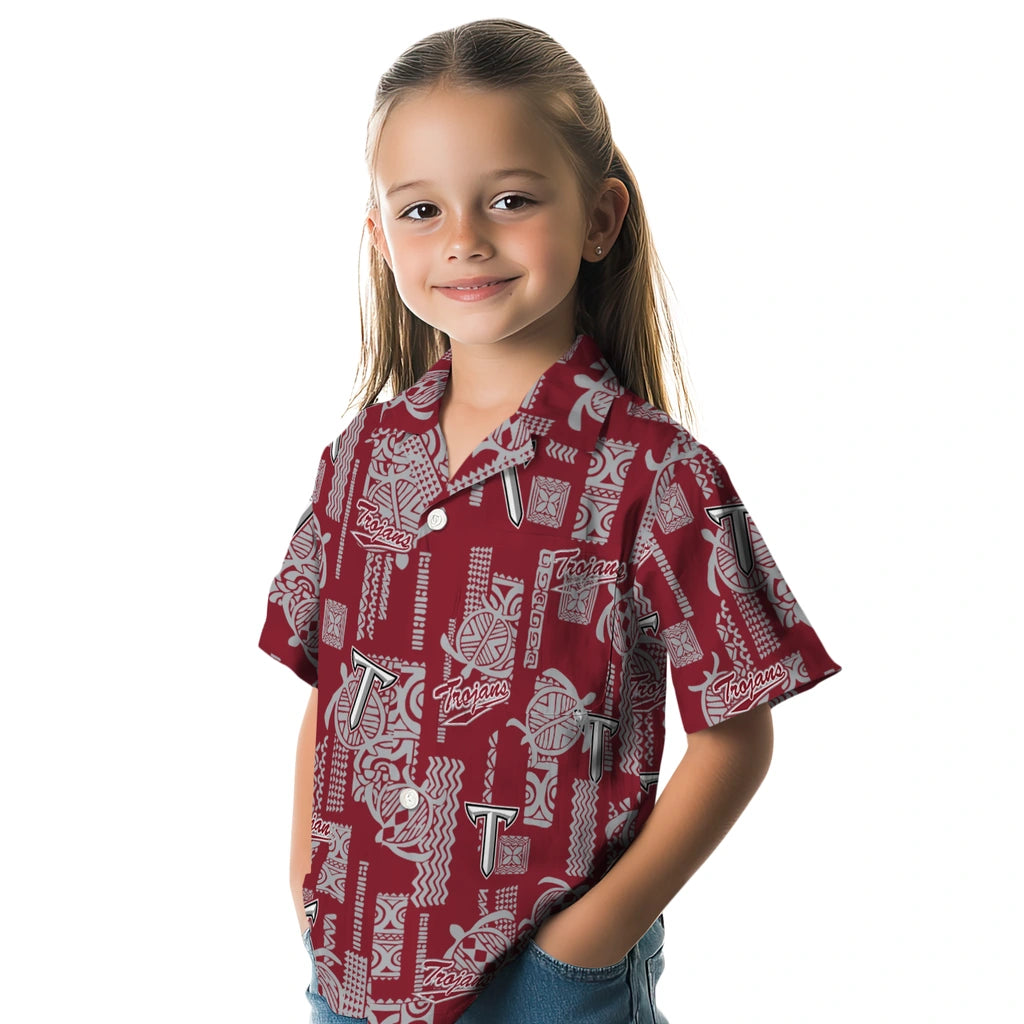 Troy Trojans Hawaiian Shirt - Turtle Lines | Hula Hawaiian Shirts
