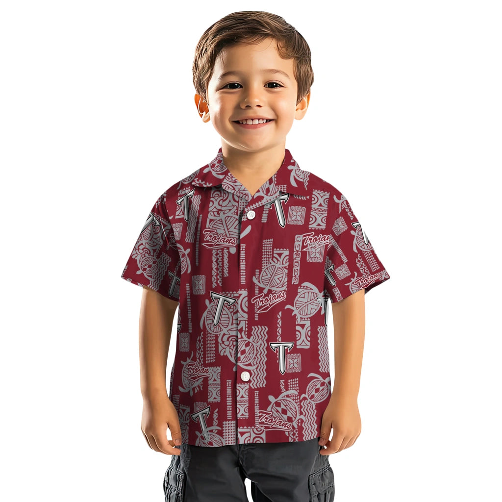 Troy Trojans Hawaiian Shirt - Turtle Lines | Hula Hawaiian Shirts