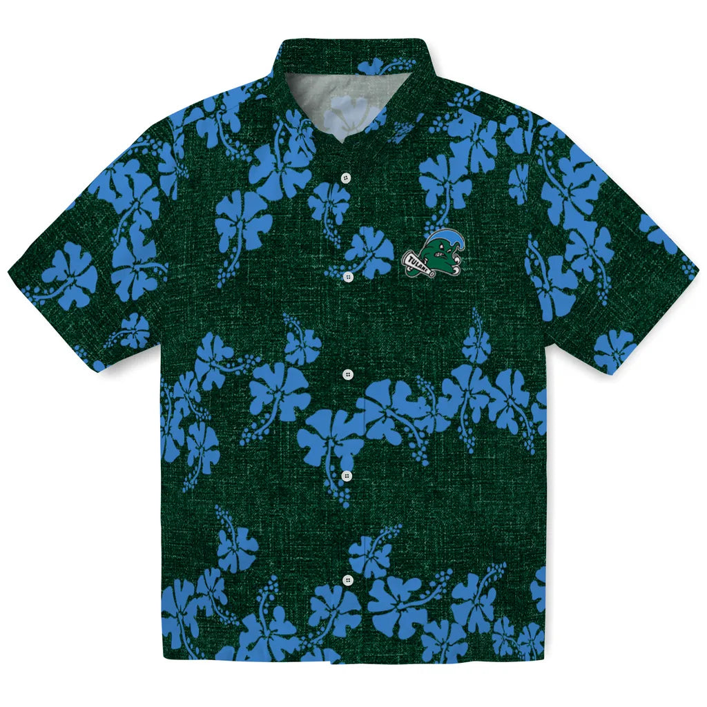 Tulane Green Wave Hawaiian Shirt - 50th State Flower | Hula Hawaiian Shirts