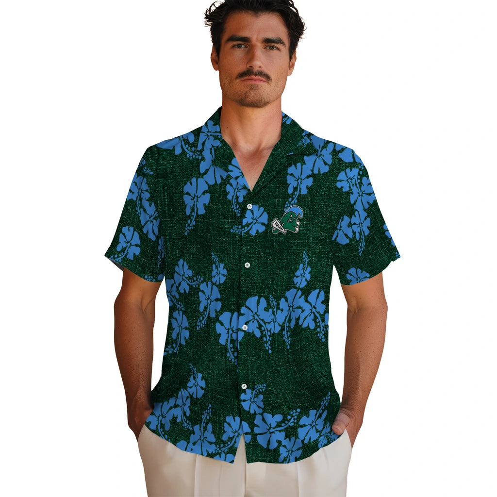 Tulane Green Wave Hawaiian Shirt - 50th State Flower | Hula Hawaiian Shirts