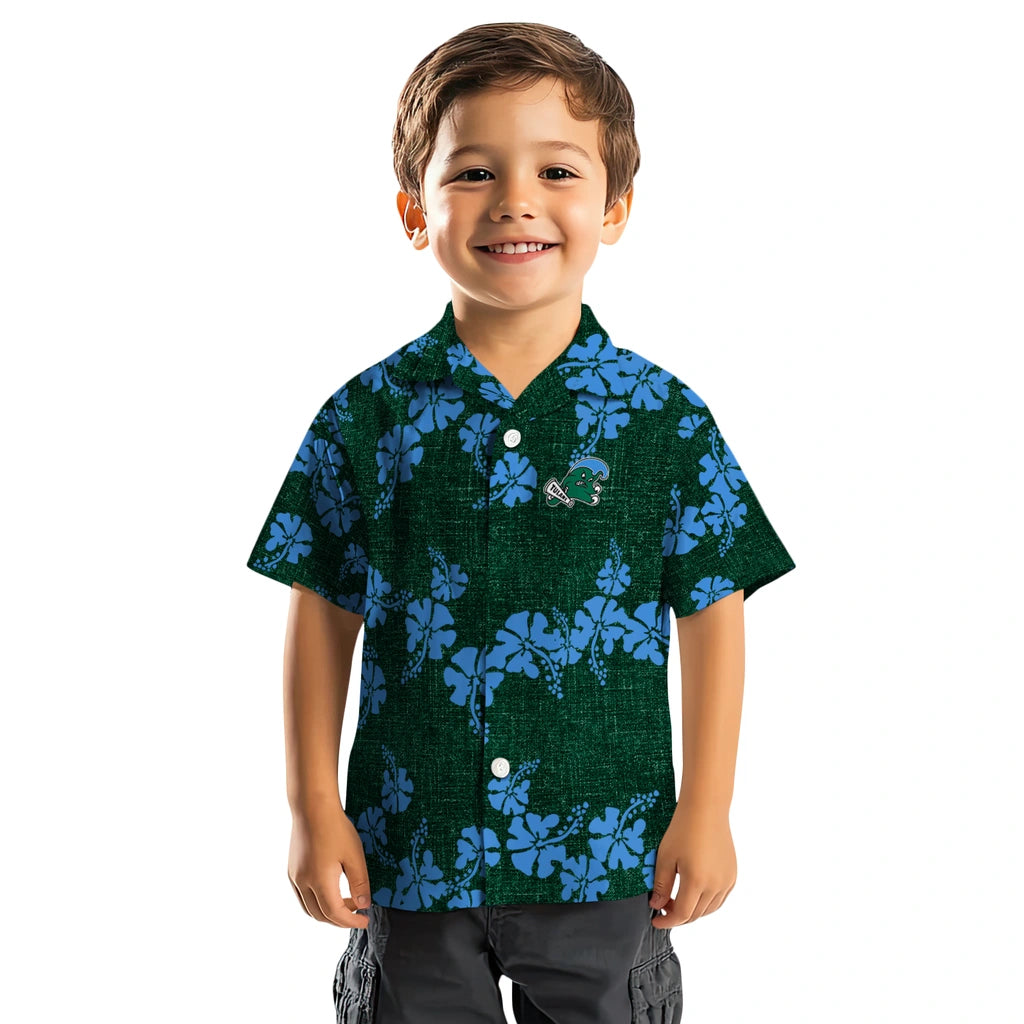 Tulane Green Wave Hawaiian Shirt - 50th State Flower | Hula Hawaiian Shirts