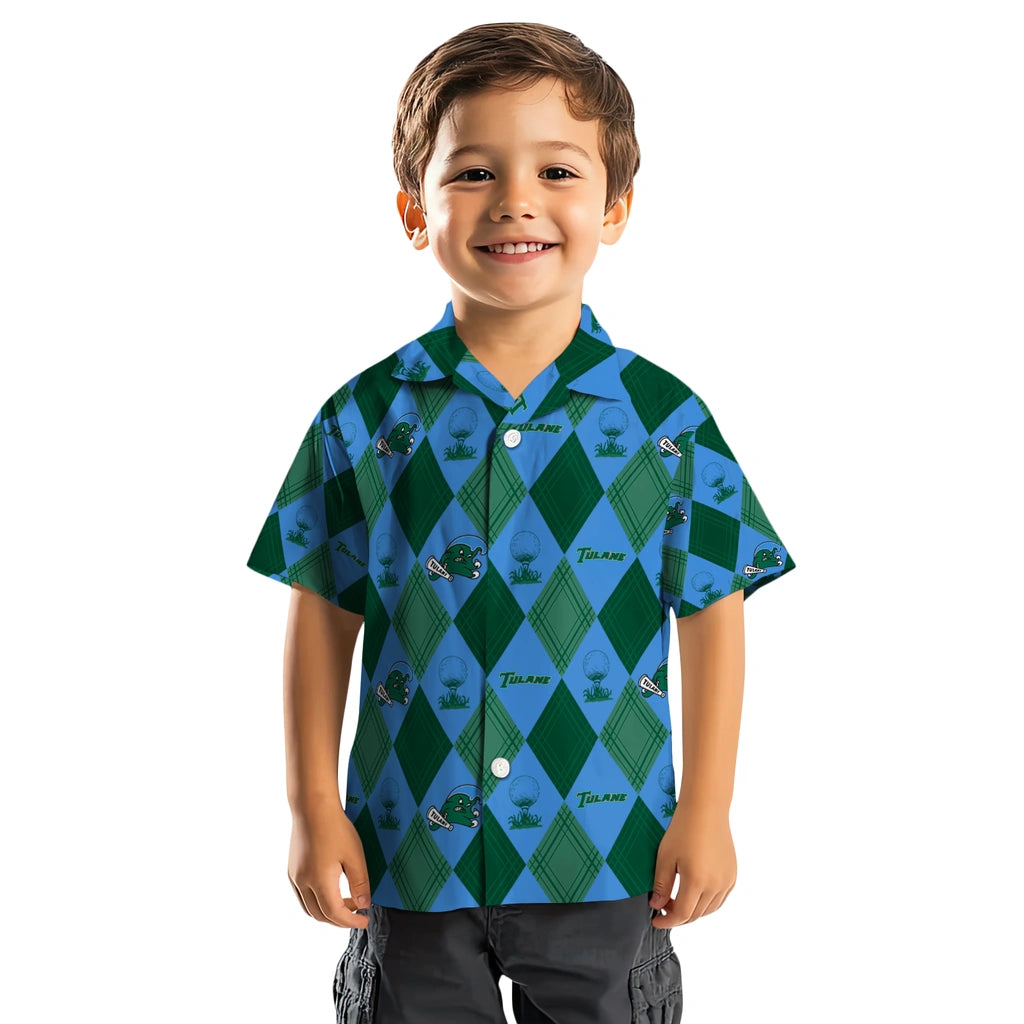 Tulane Green Wave Hawaiian Shirt - Golfing Plaid | Hula Hawaiian Shirts