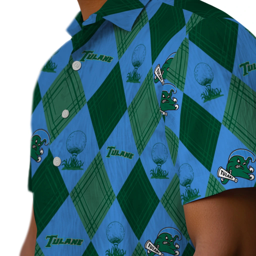 Tulane Green Wave Hawaiian Shirt - Golfing Plaid | Hula Hawaiian Shirts