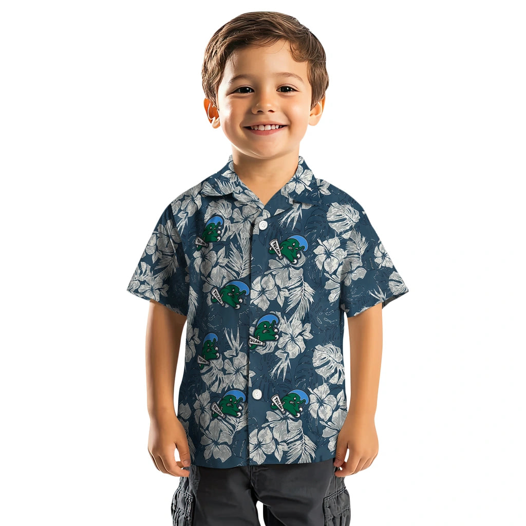 Tulane Green Wave Hawaiian Shirt - Hibiscus Flowers | Hula Hawaiian Shirts
