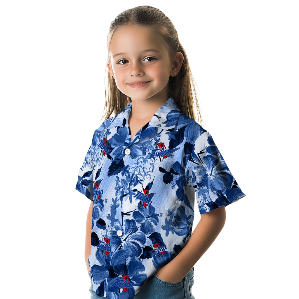 Tulsa Golden Hurricane Hawaiian Shirt - Hibiscus Arrangement | Hula Hawaiian Shirts