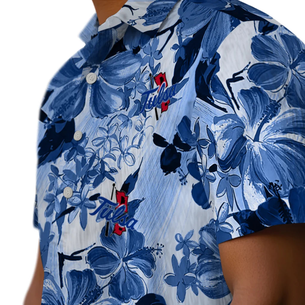 Tulsa Golden Hurricane Hawaiian Shirt - Hibiscus Arrangement | Hula Hawaiian Shirts