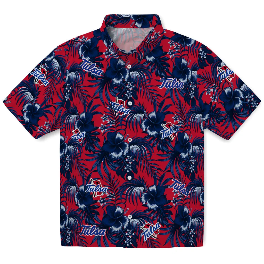 Tulsa Golden Hurricane Hawaiian Shirt - Hibiscus Exotic | Hula Hawaiian Shirts