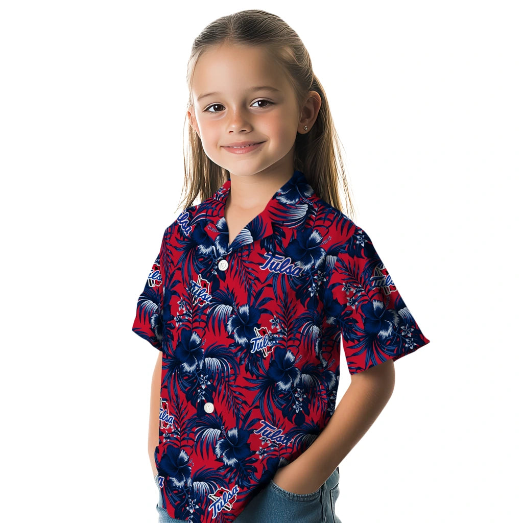 Tulsa Golden Hurricane Hawaiian Shirt - Hibiscus Exotic | Hula Hawaiian Shirts