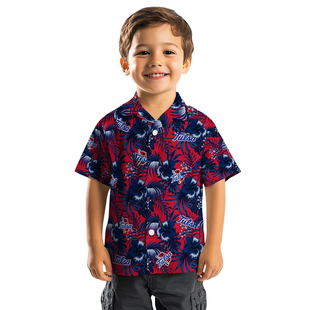 Tulsa Golden Hurricane Hawaiian Shirt - Hibiscus Exotic | Hula Hawaiian Shirts