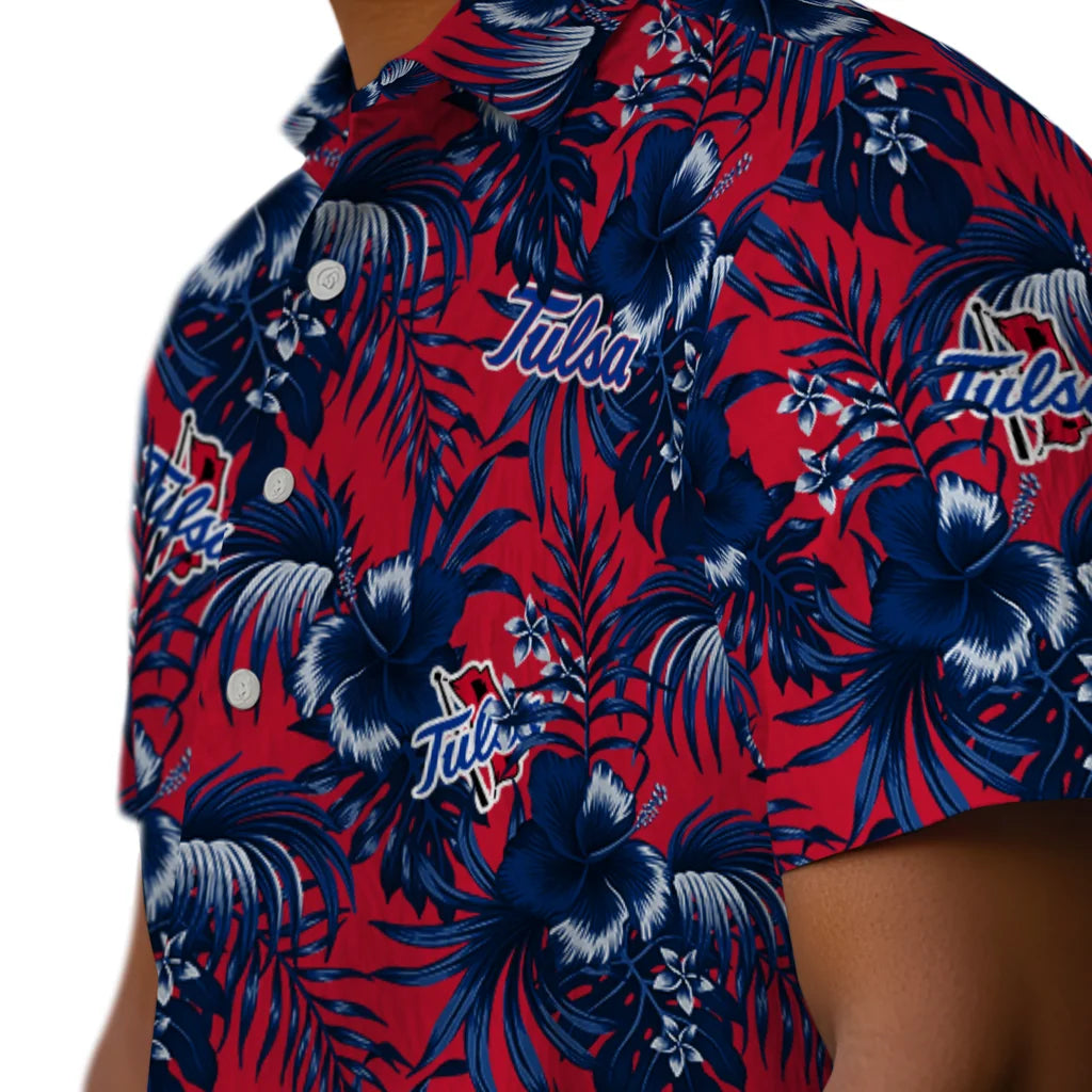Tulsa Golden Hurricane Hawaiian Shirt - Hibiscus Exotic | Hula Hawaiian Shirts