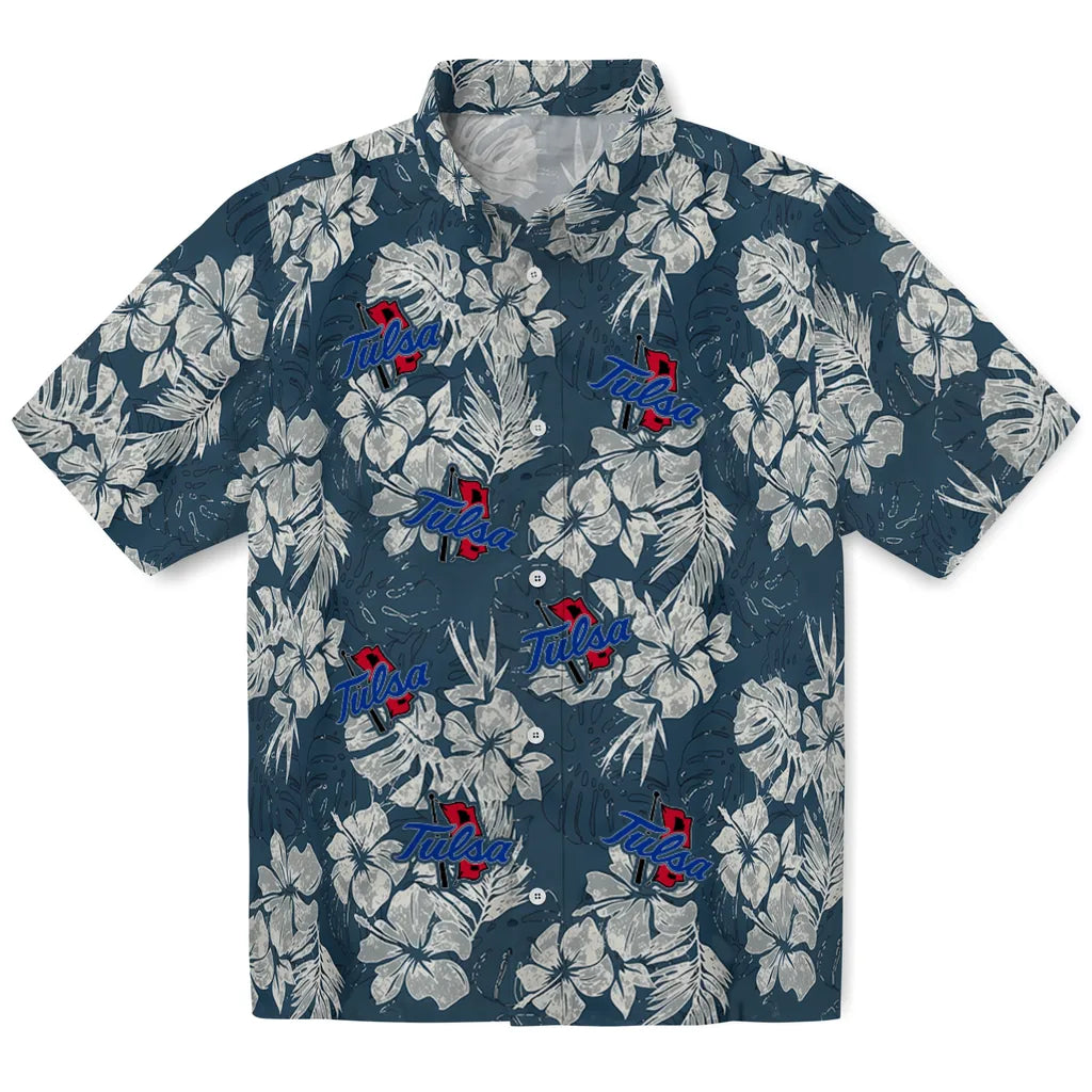 Tulsa Golden Hurricane Hawaiian Shirt - Hibiscus Flowers | Hula Hawaiian Shirts
