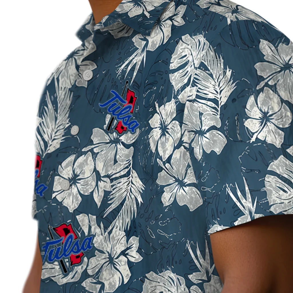 Tulsa Golden Hurricane Hawaiian Shirt - Hibiscus Flowers | Hula Hawaiian Shirts