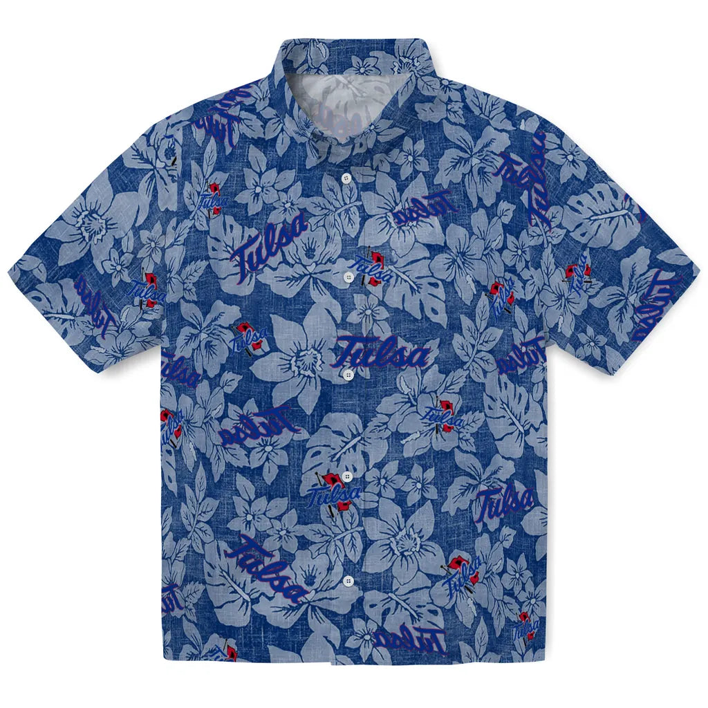 Tulsa Golden Hurricane Hawaiian Shirt - Hibiscus Oasis | Hula Hawaiian Shirts