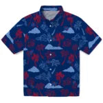 Tulsa Golden Hurricane Hawaiian Shirt - Palm And Clouds | Hula Hawaiian Shirts