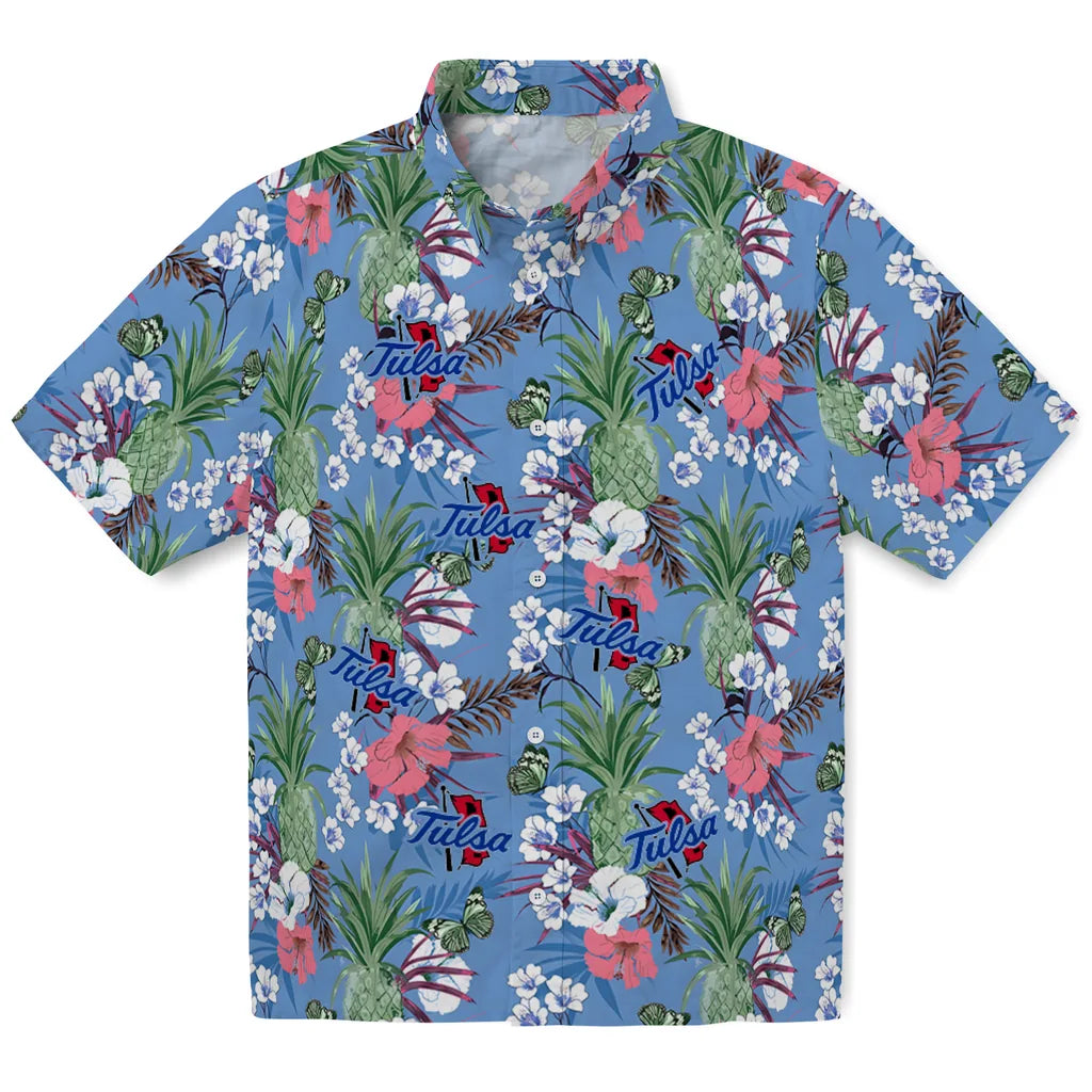 Tulsa Golden Hurricane Hawaiian Shirt - Pineapple Bouquet | Hula Hawaiian Shirts