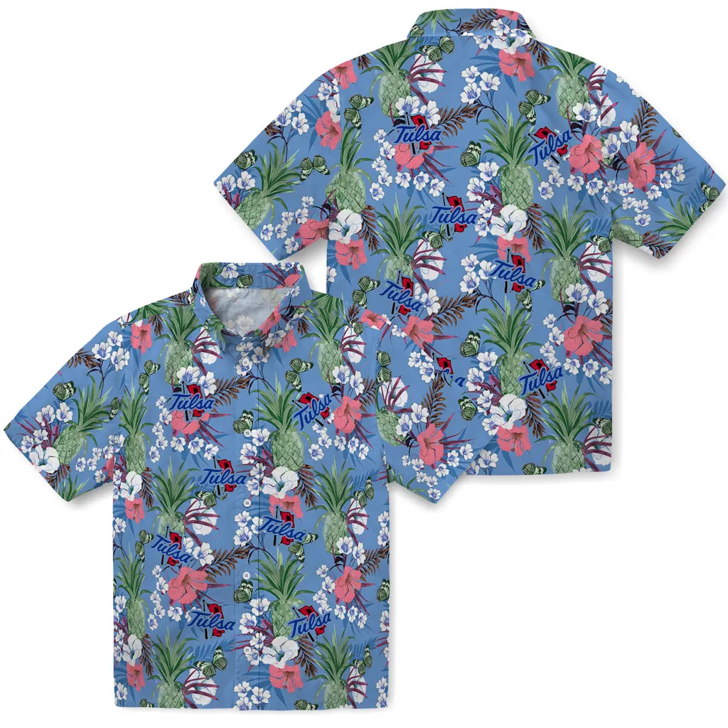 Tulsa Golden Hurricane Hawaiian Shirt - Pineapple Bouquet | Hula Hawaiian Shirts