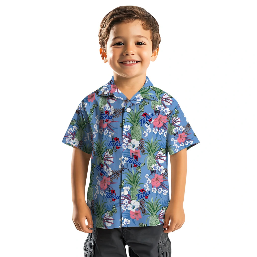 Tulsa Golden Hurricane Hawaiian Shirt - Pineapple Bouquet | Hula Hawaiian Shirts