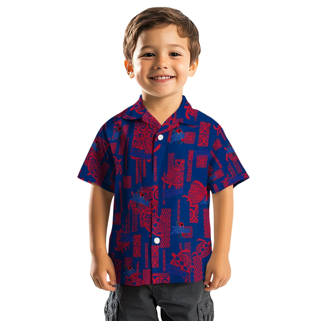 Tulsa Golden Hurricane Hawaiian Shirt - Turtle Lines | Hula Hawaiian Shirts