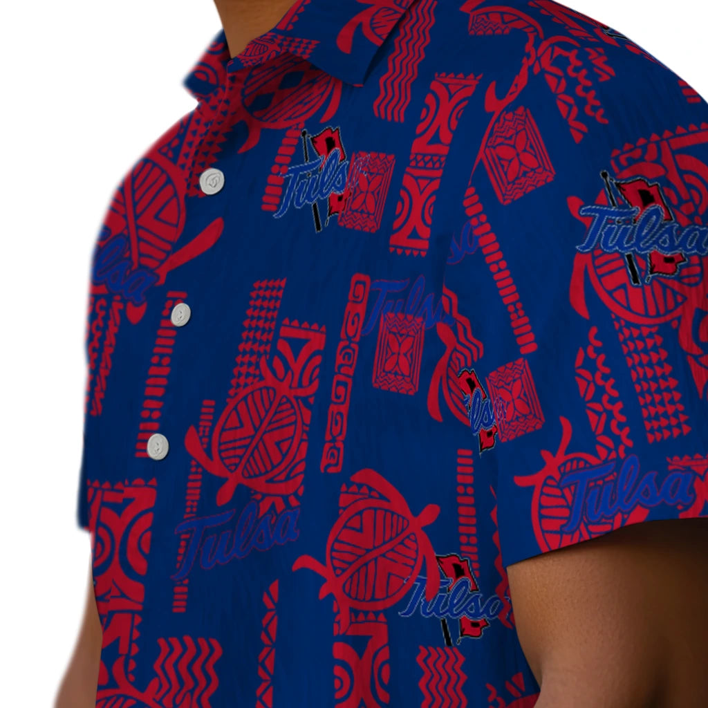 Tulsa Golden Hurricane Hawaiian Shirt - Turtle Lines | Hula Hawaiian Shirts