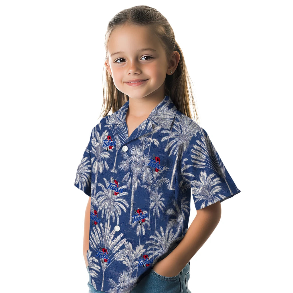 Tulsa Golden Hurricane Hawaiian Shirt - Vintage Palm Tree | Hula Hawaiian Shirts