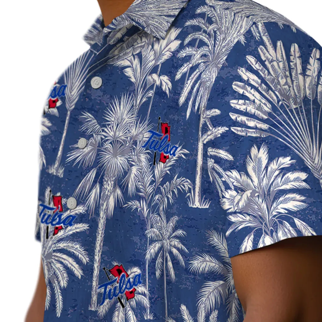 Tulsa Golden Hurricane Hawaiian Shirt - Vintage Palm Tree | Hula Hawaiian Shirts