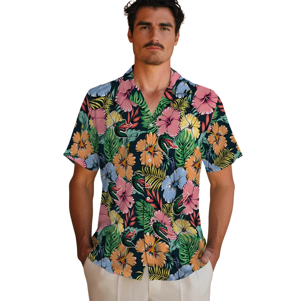UAB Blazers Hawaiian Shirt - Brilliant Hibiscus Garden | Hula Hawaiian Shirts