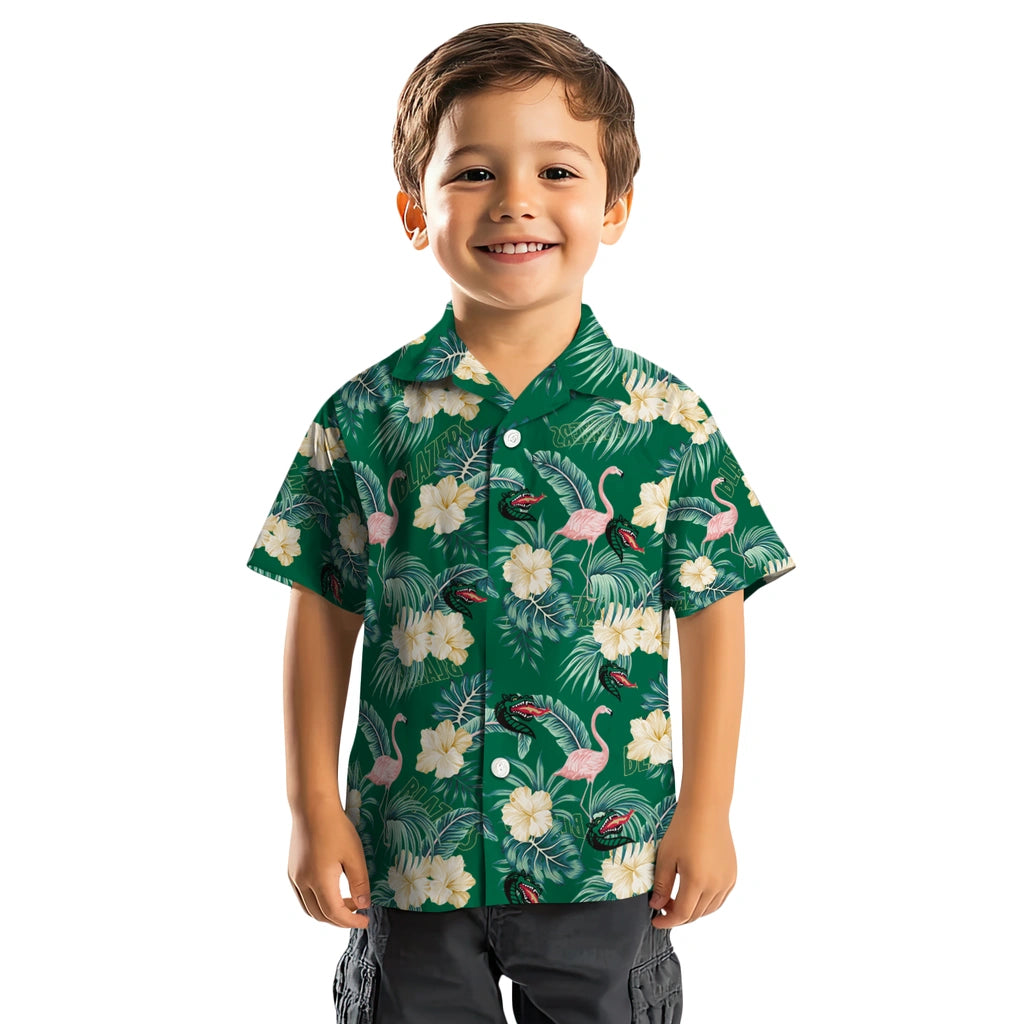 UAB Blazers Hawaiian Shirt - Flamingo and Hibiscus | Hula Hawaiian Shirts