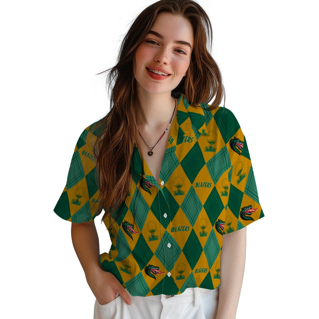 UAB Blazers Hawaiian Shirt - Golfing Plaid | Hula Hawaiian Shirts