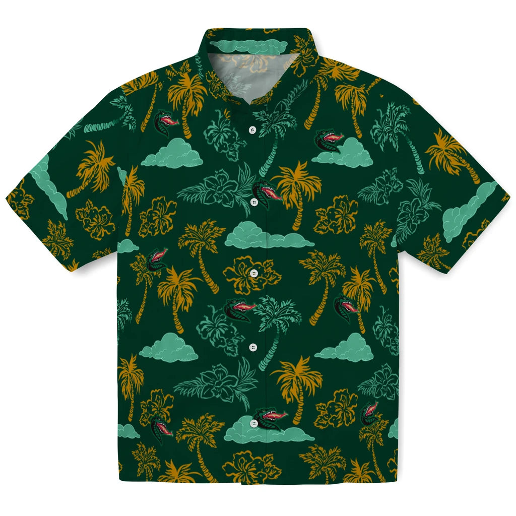 UAB Blazers Hawaiian Shirt - Palm And Clouds | Hula Hawaiian Shirts