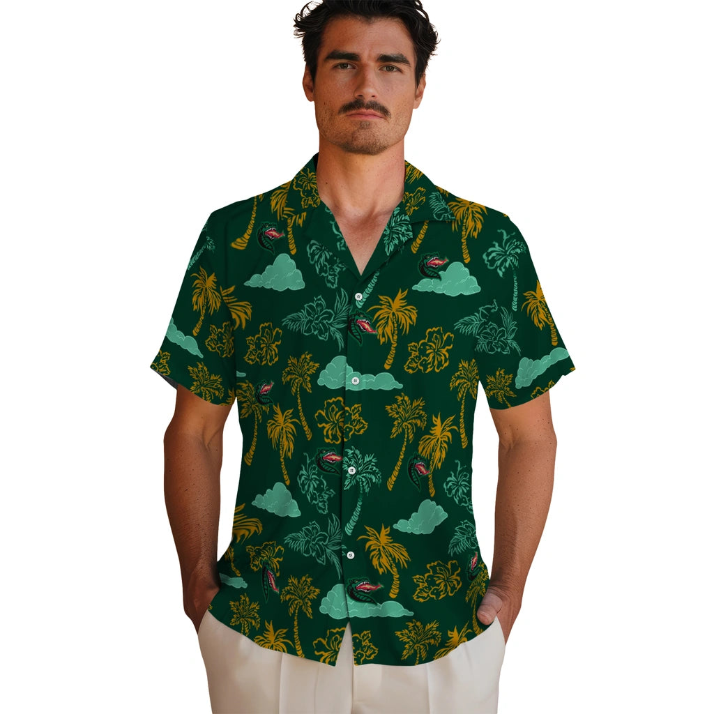 UAB Blazers Hawaiian Shirt - Palm And Clouds | Hula Hawaiian Shirts