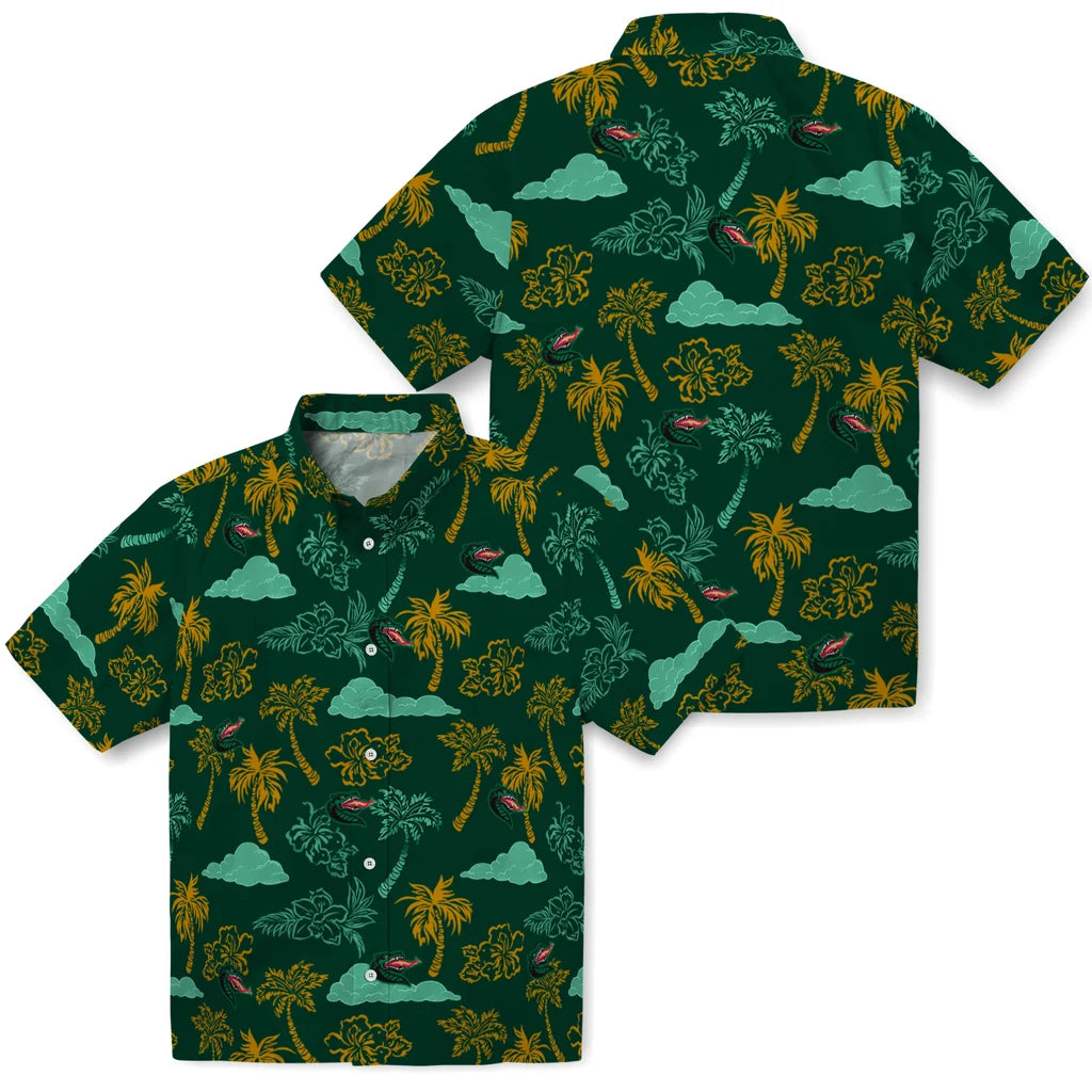 UAB Blazers Hawaiian Shirt - Palm And Clouds | Hula Hawaiian Shirts