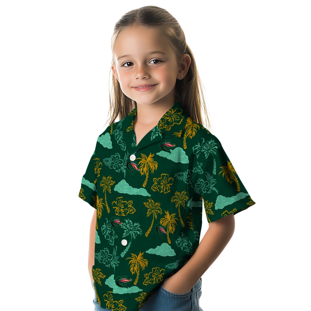 UAB Blazers Hawaiian Shirt - Palm And Clouds | Hula Hawaiian Shirts
