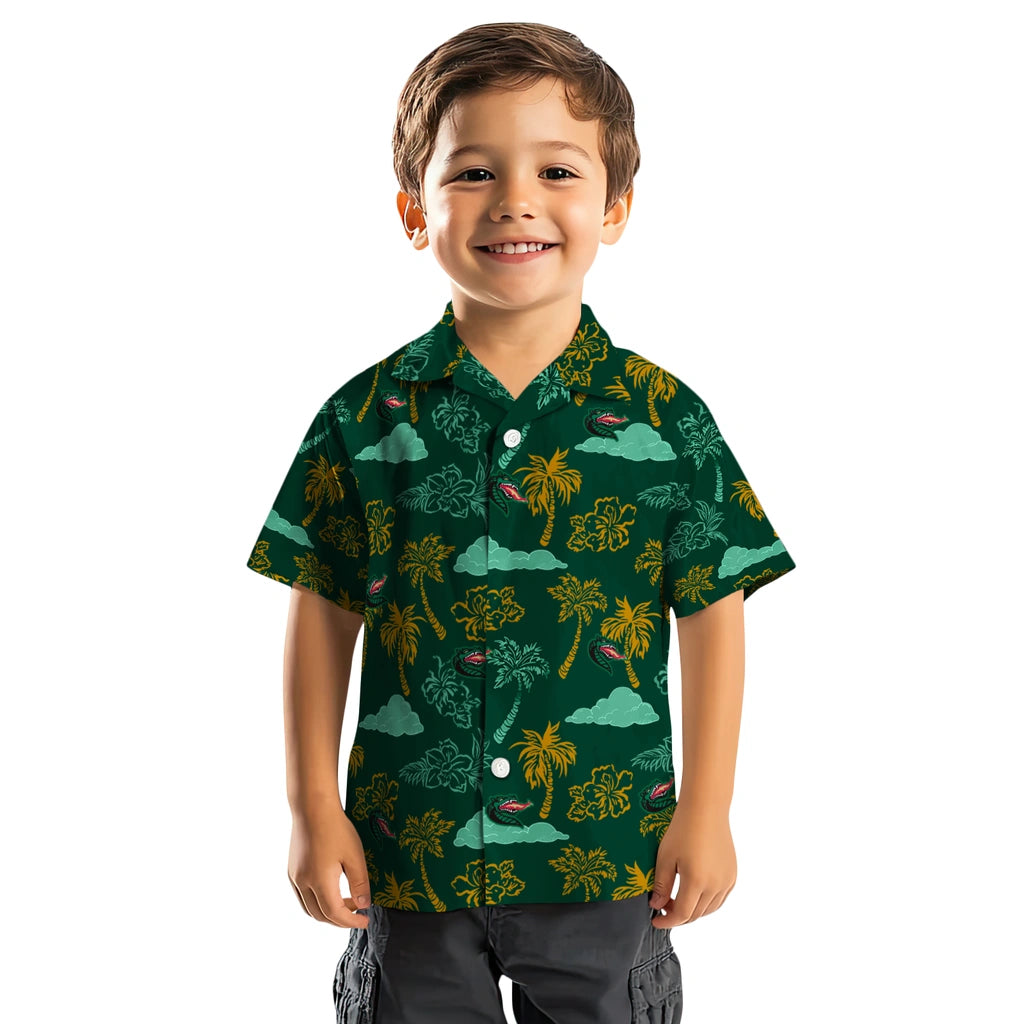UAB Blazers Hawaiian Shirt - Palm And Clouds | Hula Hawaiian Shirts