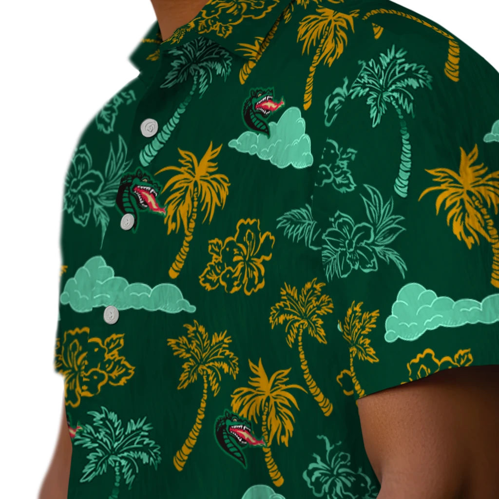 UAB Blazers Hawaiian Shirt - Palm And Clouds | Hula Hawaiian Shirts
