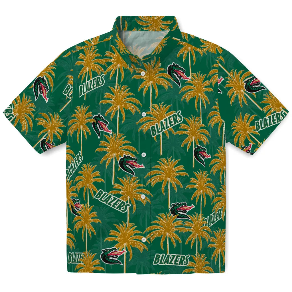 UAB Blazers Hawaiian Shirt - Palm Tree Motif | Hula Hawaiian Shirts