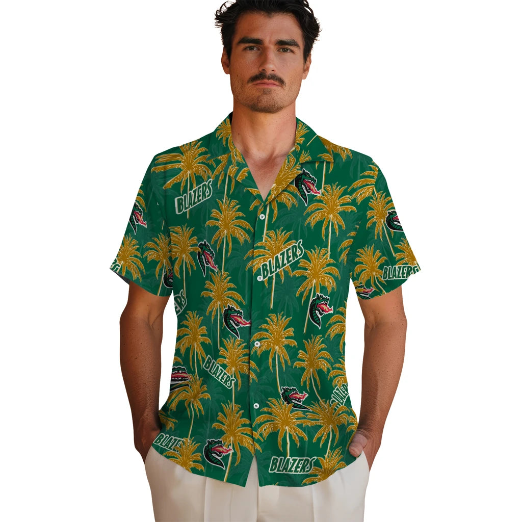 UAB Blazers Hawaiian Shirt - Palm Tree Motif | Hula Hawaiian Shirts
