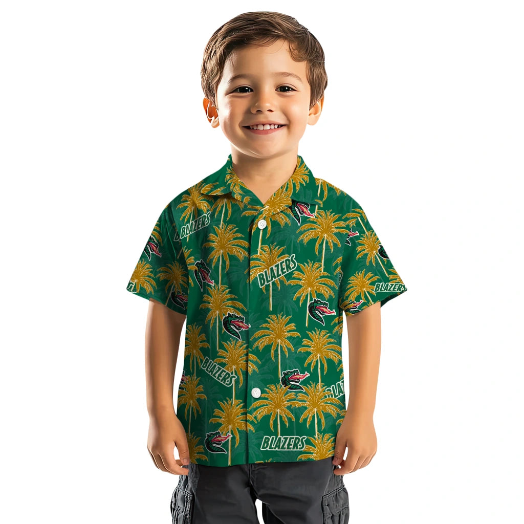 UAB Blazers Hawaiian Shirt - Palm Tree Motif | Hula Hawaiian Shirts