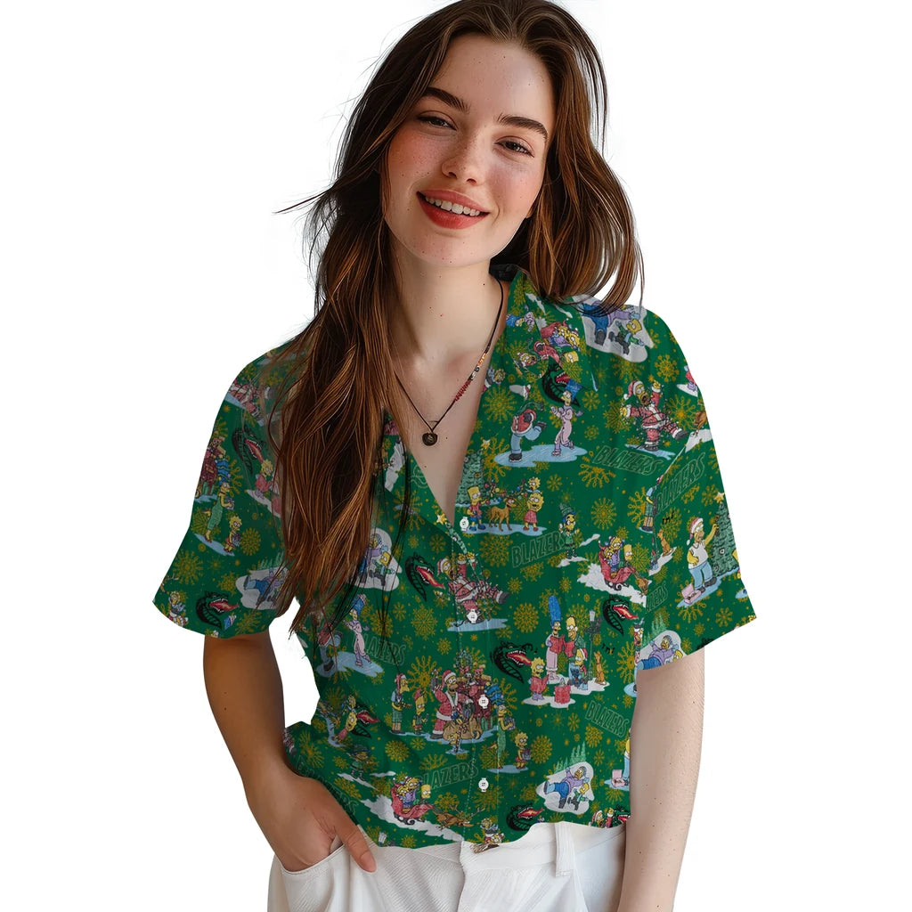 UAB Blazers Hawaiian Shirt - Simpsons Christmas | Hula Hawaiian Shirts
